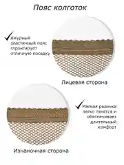 Бежевый бесшовные колготки в мелкую сетку