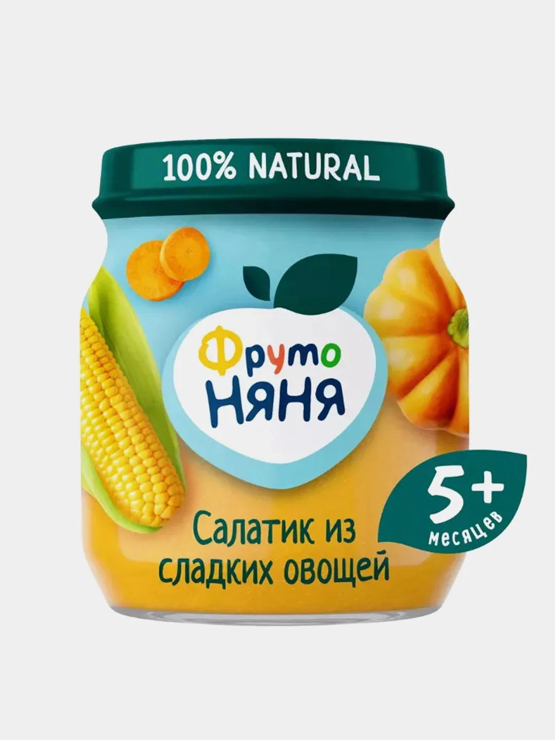 Пюре детское ФрутоНяня "Салатик из сладких овощей", с 5 месяцев, 12 штук по 110 г
