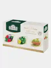Набор чая в подарочной упаковке "Ahmad Tea" Healthy&Tasty,  пакетики с ярлычками 3 пачки