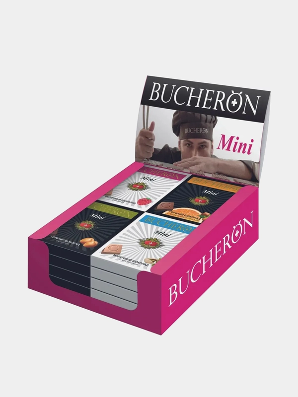 Шоколад АССОРТИ BUCHERON mini шоубокс, 24 штуки по 45 г