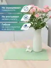 Зеленый сервировочные салфетки, плейсматы на стол 40х30 см, 2 шт, ВИЛИНА