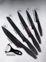 Угольный набор кухонных ножей