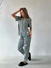 Зеленый пижама женская