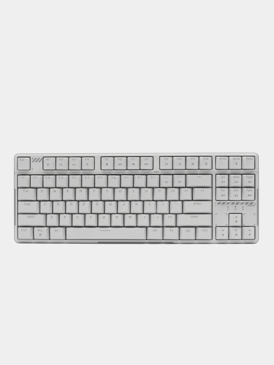 Белый клавиатура проводная A-Jazz Douyu DKM160, Red Switch, белая