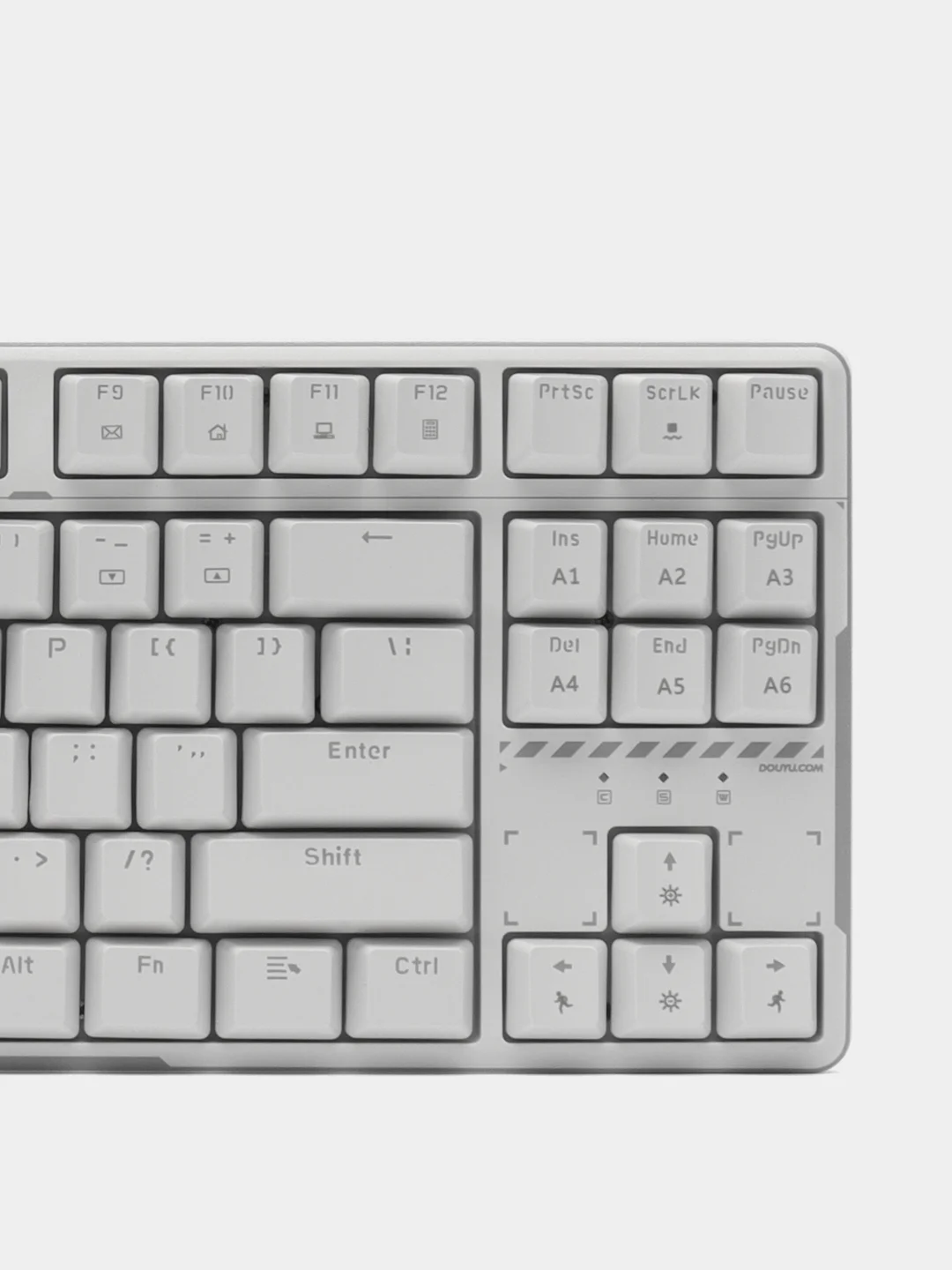Белый клавиатура проводная A-Jazz Douyu DKM160, Red Switch, белая