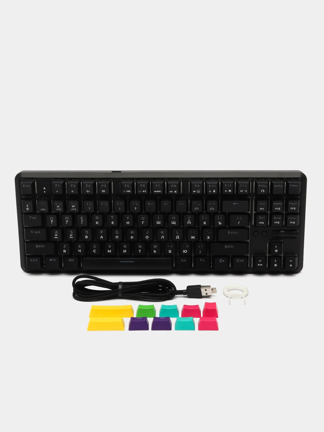 Клавиатура беспроводная, проводная A-Jazz K870T, Brown Switch, чёрная