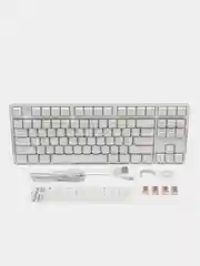 Белый клавиатура проводная A-Jazz Douyu DKM160, Red Switch, белая