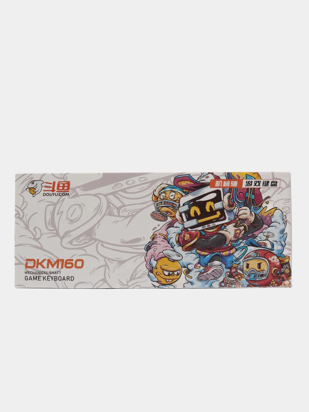 Белый клавиатура проводная A-Jazz Douyu DKM160, Red Switch, белая