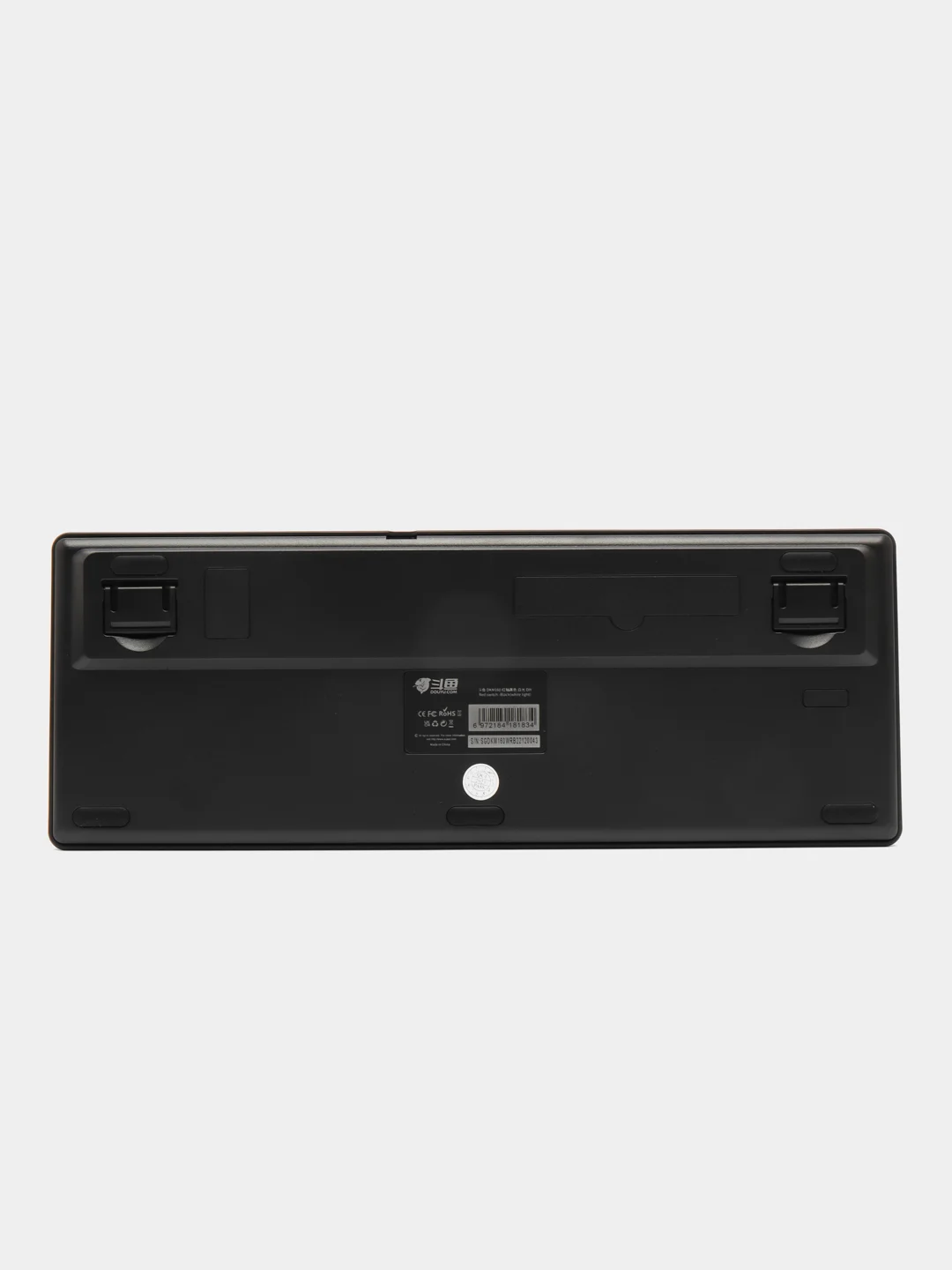 Черный клавиатура проводная A-Jazz Douyu DKM160, Red Switch, белая