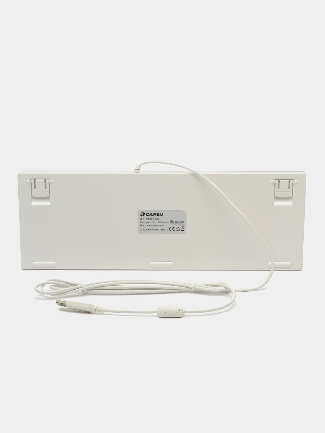 Клавиатура проводная DAREU EK815, Blue Switch, голубая-белая
