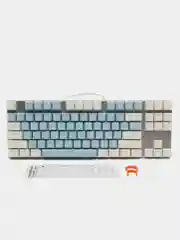 Клавиатура проводная DAREU EK815, Blue Switch, голубая-белая