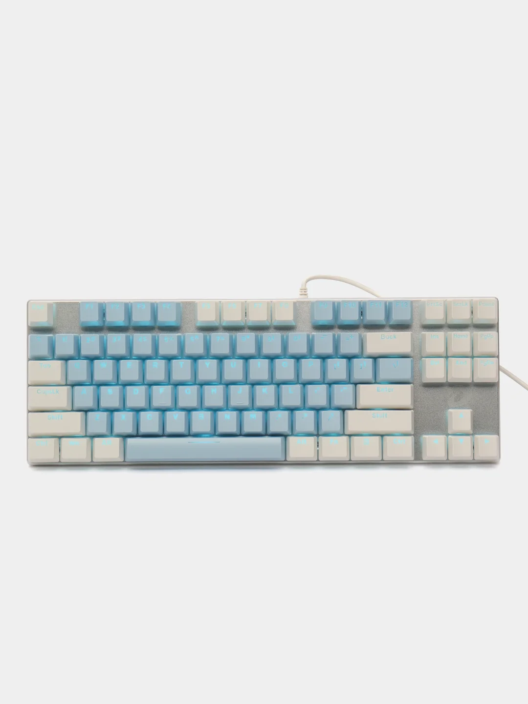 Клавиатура проводная DAREU EK815, Blue Switch, голубая-белая