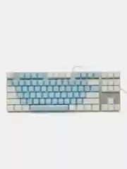 Клавиатура проводная DAREU EK815, Blue Switch, голубая-белая