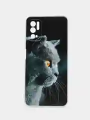 Тёмно-серый чехол на Xiaomi Redmi Note 10T/10 5G/Poco M3 Pro / Сяоми Редми Нот 10T прозрачный