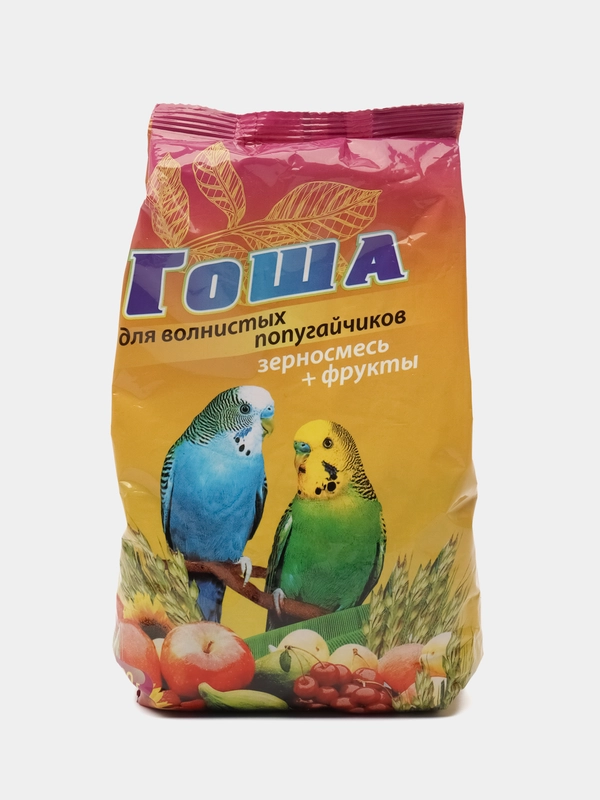 Гоша корм для попугаев зерносмесь+фрукты 500 г