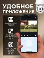 Wi-Fi РI вайфай камера видеонаблюдения, беспроводная поворотная видеорегистратор