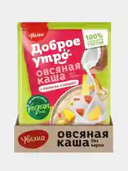 Каша овсяная Увелка, на основе кокосового напитка, с ананасом и папайей, 20 штук по 40 г