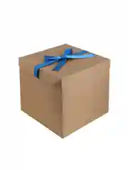 Коробка подарочная складная "Крафт" с лентой, 25x25x25 см, объем 15 литров