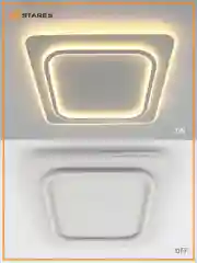 Управляемая потолочная люстра светодиодная без пульта Estares VEGA dual 80W квадратON/OFF