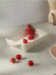 Форма для запекания и сервировки прямоугольная с ручками, керамика, 26,5х15х5,5 см