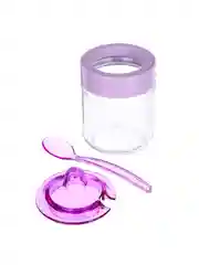 Банка для специй с ложкой, стекло, 200 мл, 3 цвета