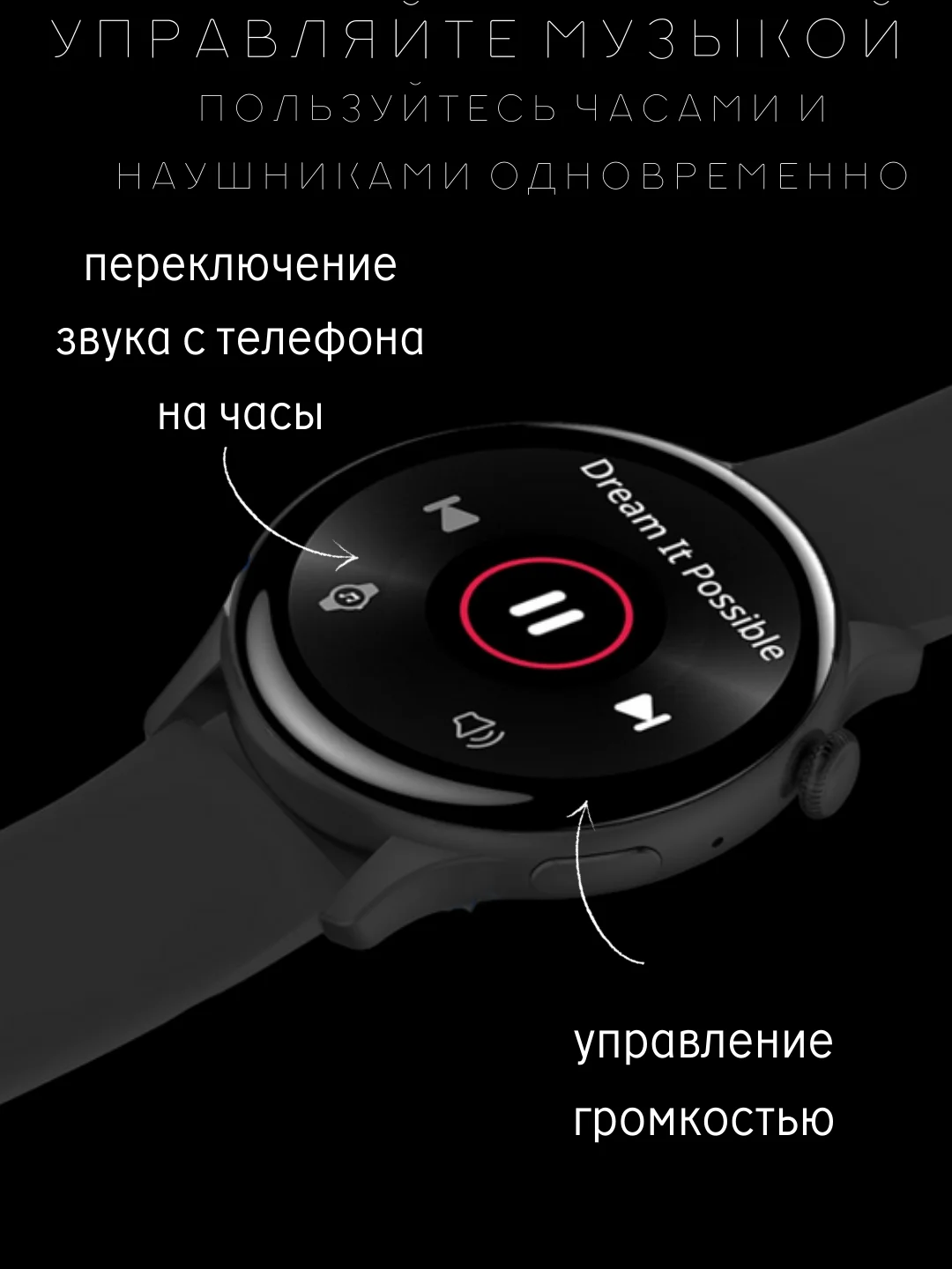 Смарт часы круглые наручные мужские, электронные умные часы спортивные, фитнес браслет