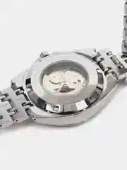 Серебряный мужские наручные часы, механические часы с автоподзаводом. В подарочной упаковке под кожу