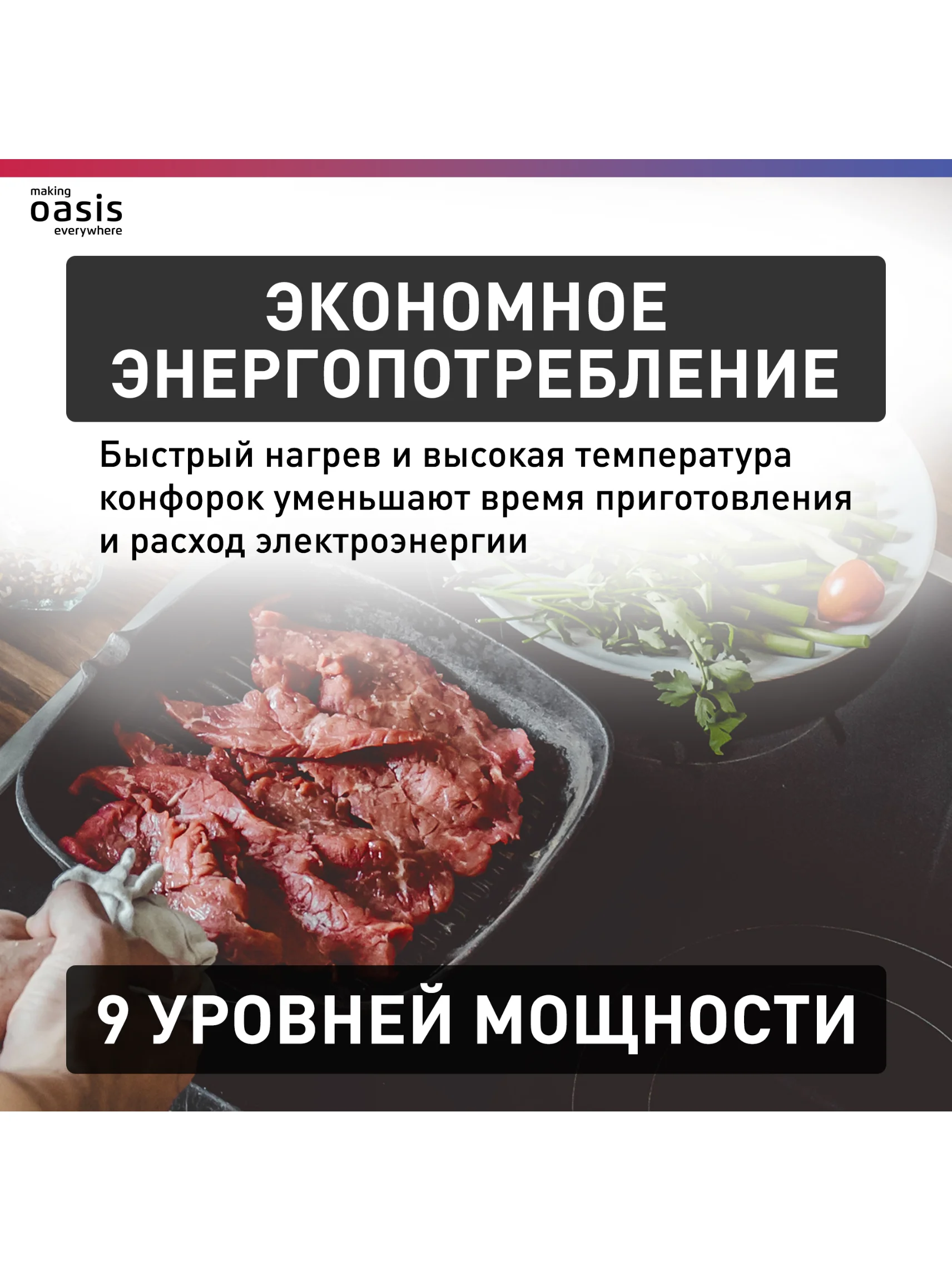 Черный варочная панель электрическая "making Oasis everywhere" P-SBD