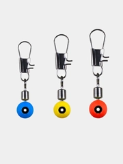 Карабин + вертлюг со скользящей бусиной power swivel