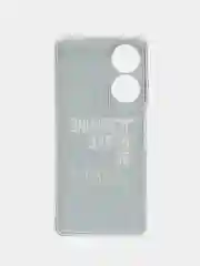 Тёмно-коричневый силиконовый чехол на Oppo A60 / Оппо А60 прозрачный, с рисунком, защита камеры