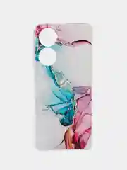 Ледяной силиконовый чехол на Oppo A60 / Оппо А60 прозрачный, с рисунком, защита камеры