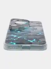 Бирюзовый чехол на Huawei Pura 70 Ultra / Хуавей Пура 70 Ультра прозрачный, с рисунком