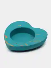 Бирюзовый подсвечник гипсовый "Сердце"