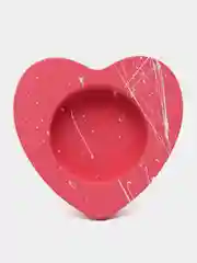 Розовый подсвечник гипсовый "Сердце"