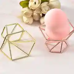 Металлическая подставка для косметического спожа, золотая, розовая