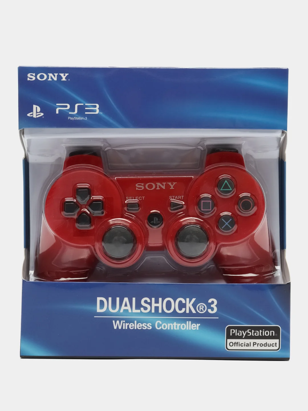 Красный джойстик пс3, контроллер Sony PS3, джойстик на сони пс3
