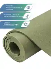 Оливковый коврик туристический 61 х 180 см, ВИЛИНА