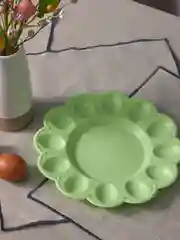Блюдо пасхальное для яиц и кулича, пластик, d23 см, 3 цвета