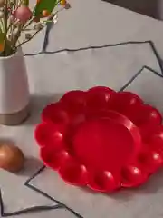 Блюдо пасхальное для яиц и кулича, пластик, d23 см, 3 цвета