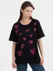 Черный женская футболка с рисунком