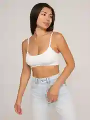 Белый топ бра базовый женский