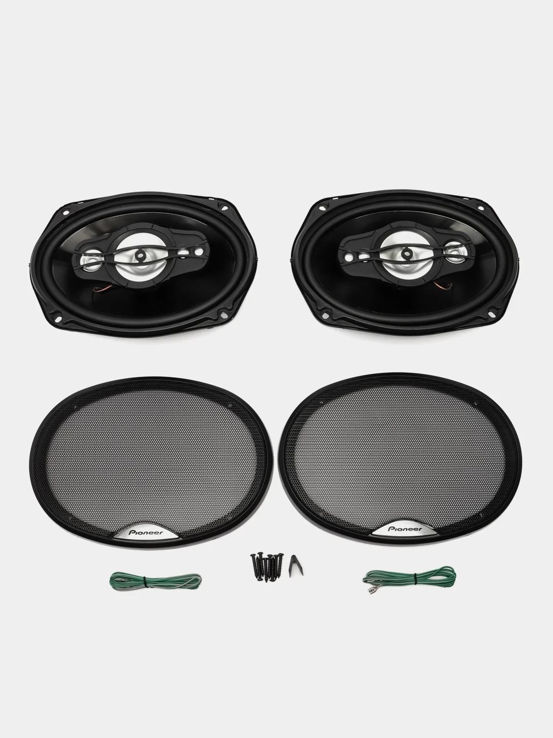 Серый автомобильные колонки Pioneer TS-A6999S, 1000 Вт, 2 штуки и TS-A6998А, 1200 Вт