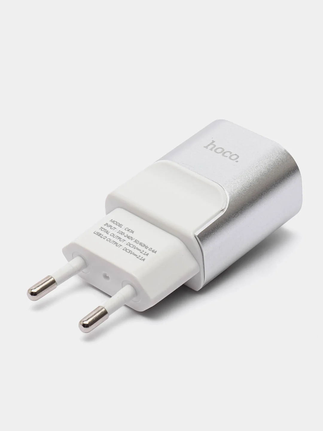 Hoco C47A сетевое зарядное устройство с 2 USB выходами 5В, 2100mAh