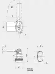 Щитовой замок 705-3 ключ треугольник, прямой ригель