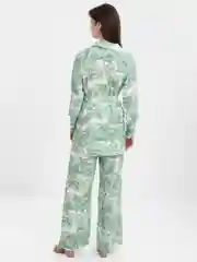 Зеленый женский домашний костюм двойка