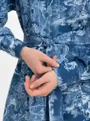 Синий женский домашний костюм двойка