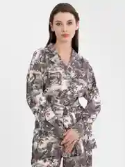 Тёмно-коричневый женский домашний костюм двойка