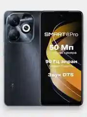 Черный смартфон Infinix SMART 8 PRO 4+4 / 256