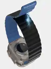 Черный двухсторонний силиконовый ремешок Apple Watch Ultra /Ultra 2 /42-44-45 мм