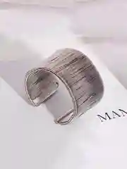 Серебряный женский широкий многослойный браслет